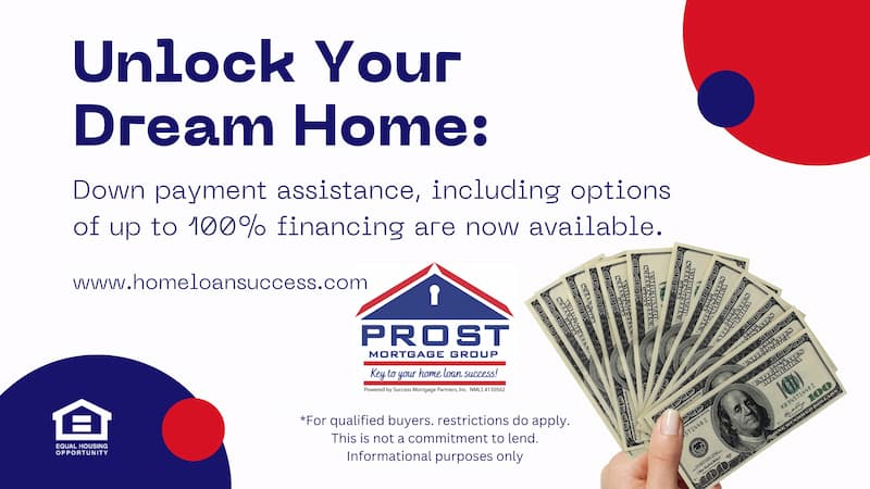 Unlock Your Dream Home: Down Payment Assistance and 100% Financing Options May Be Your Key.